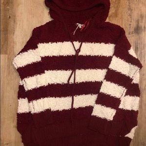 Popcorn sweater (Maroon&White)